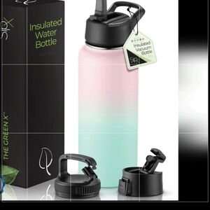 SipX Insulated 25 OUNCE Eco Friendly  Water Bottle - Pink & Green. New In BOX